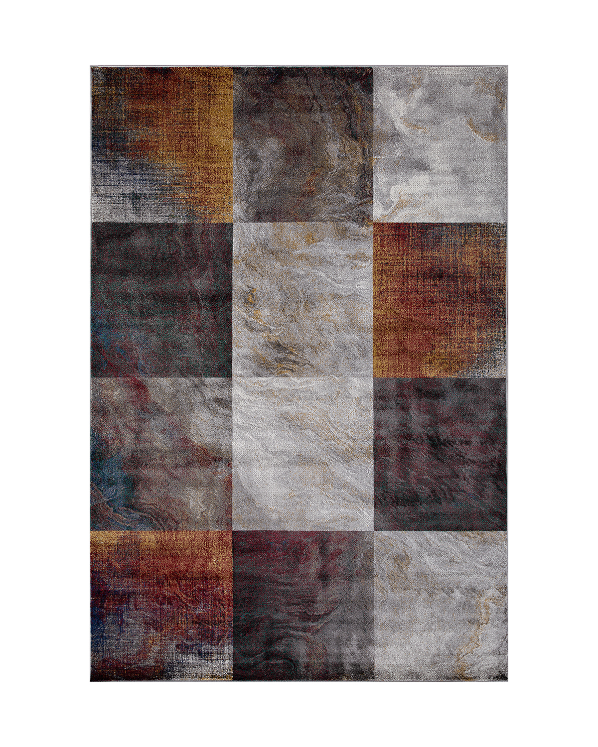 

Ковёр Merinos London 120x180 прямоугольный серый красный жёлтый D818