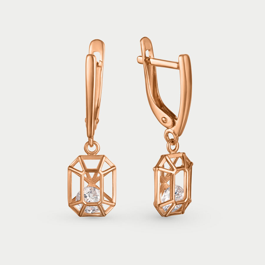 

Серьги из красного золота ДИАНА С-7269, фианит, С-7269