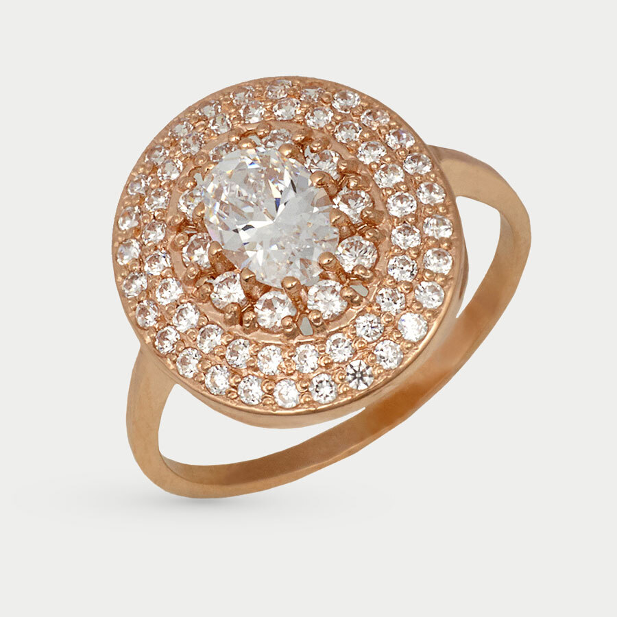 

Кольцо из красного золота р. , Аврора ЮД 71301, фианит, 71301