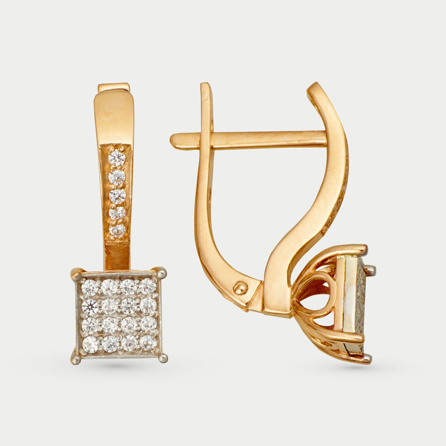 

Серьги из красного золота Аврора ЮД 73315, фианит, 73315