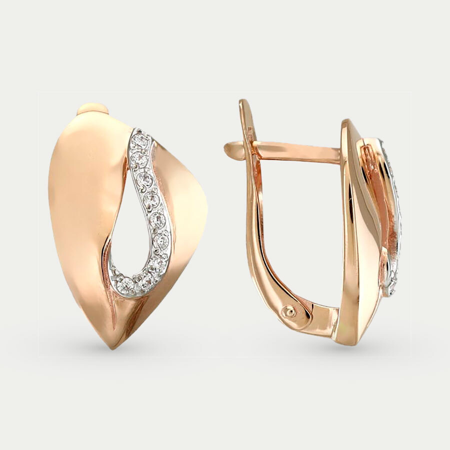 

Серьги из красного золота ДИАНА С-2439, фианит, С-2439