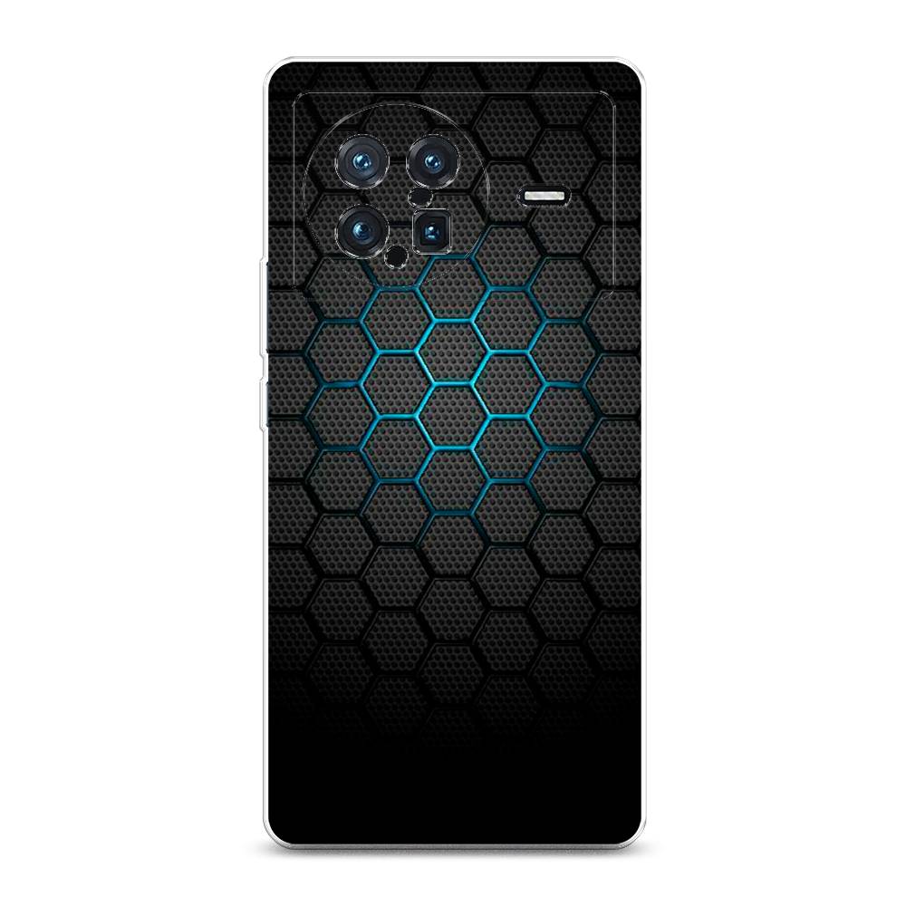 фото Силиконовый чехол "бирюзовые соты" на vivo x note awog
