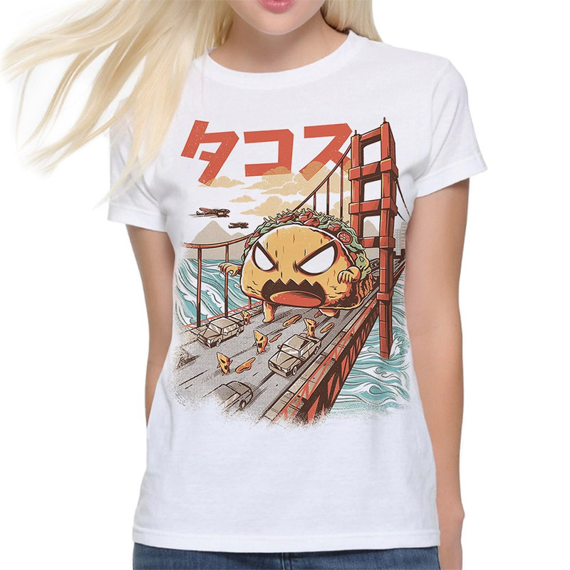 

Футболка женская Dream Shirts Тако Атакует белая XL, Тако Атакует
