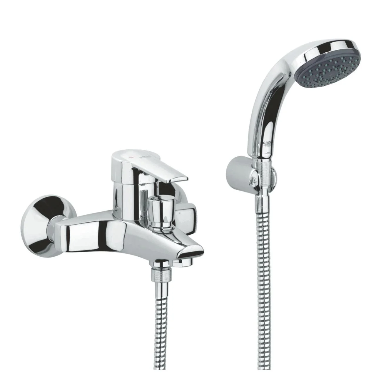 

Смеситель для ванны GROHE Eurostyle с душевым гарнитуром, хром (33592000), Серебристый