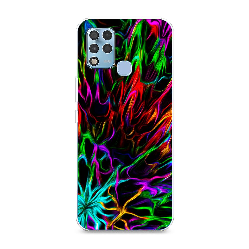 

Чехол для Infinix Hot 11 G37 "Разноцветные разводы", Голубой;зеленый;оранжевый, 3102150-3