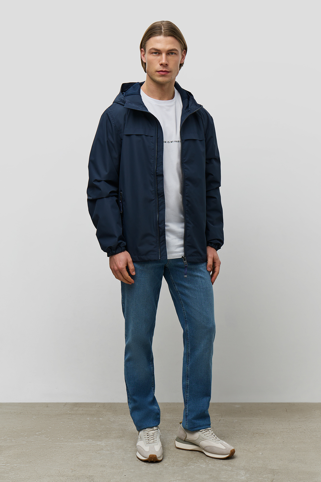 

Ветровка мужская Baon B6023201 синяя 3XL, Синий, B6023201