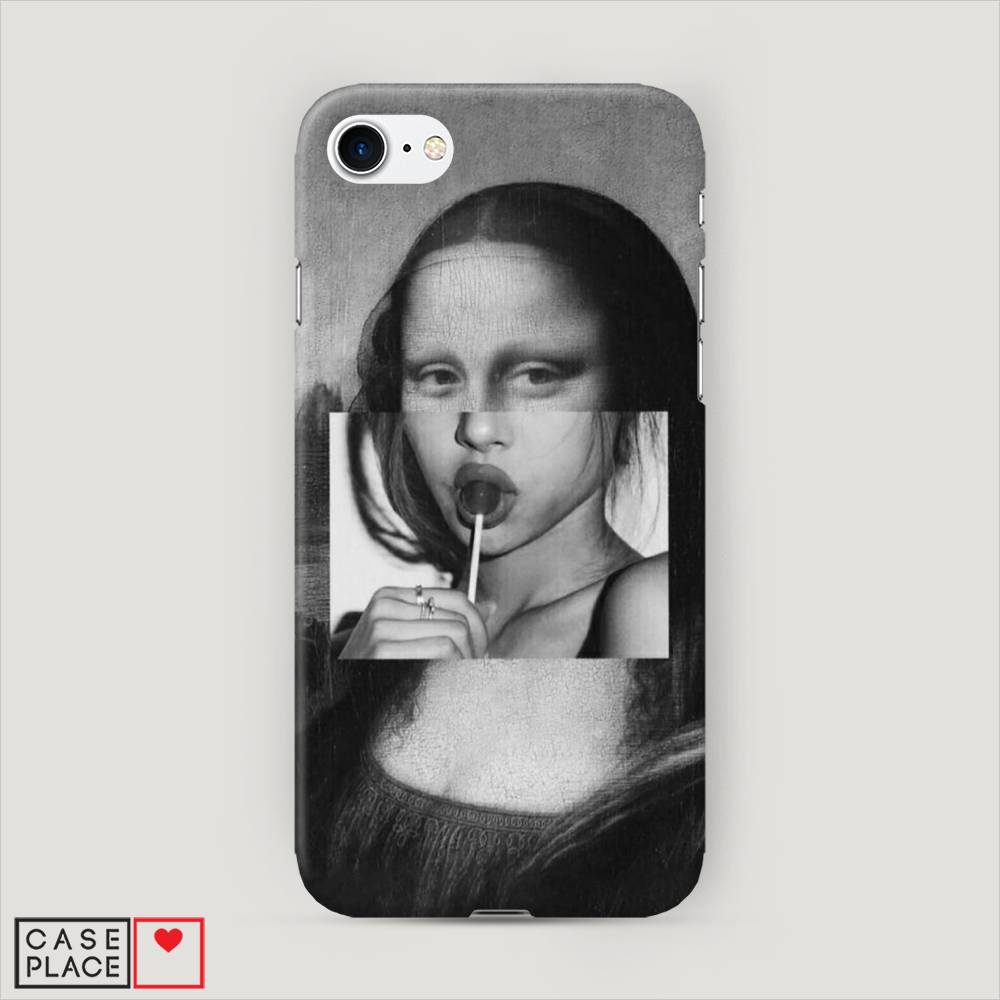 фото Пластиковый чехол "mona lisa sucking lollipop" на apple iphone 7 awog