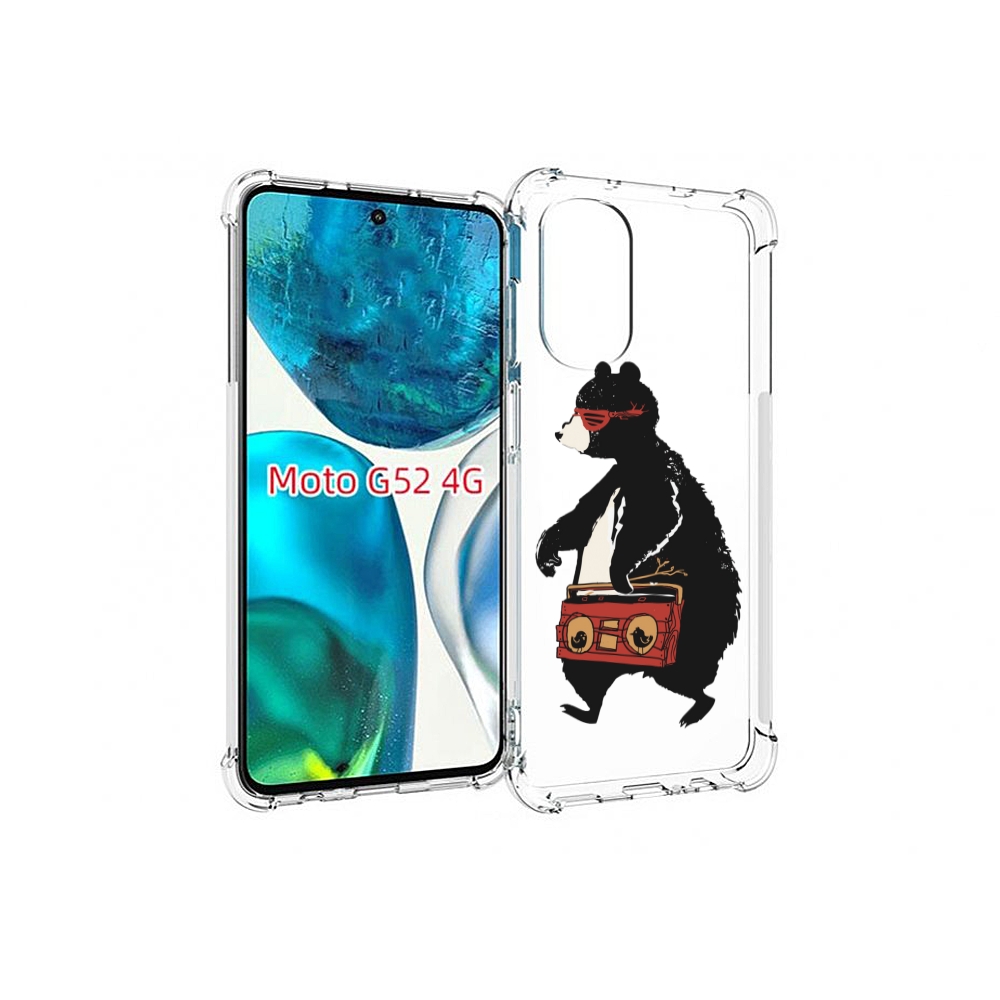 

Чехол MyPads Музыкальный медведь для Motorola Moto G82 / Moto G52, Прозрачный, Tocco