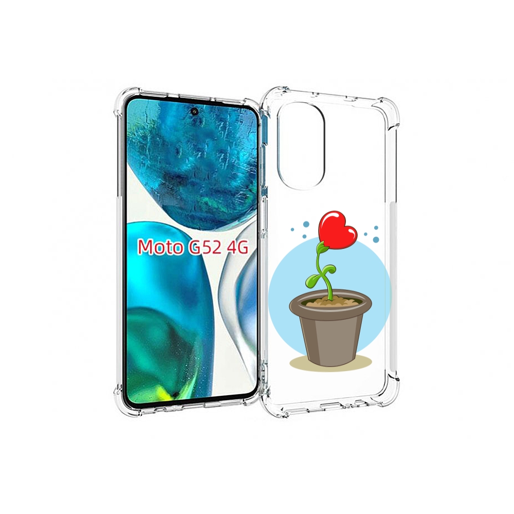 

Чехол MyPads Растение любви 14 февраля для Motorola Moto G82 / Moto G52, Прозрачный, Tocco