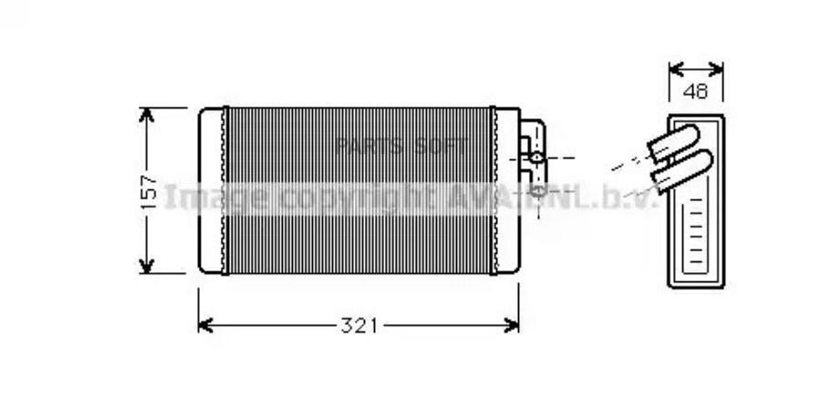 

Радиатор отопителя audi a6/a100 1.6-4.2 77-99 Ava AI6052