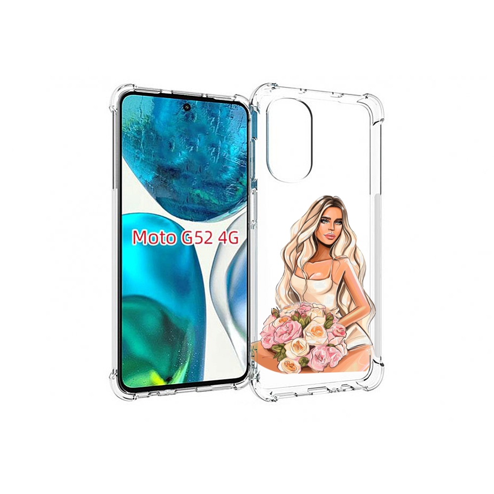 

Чехол MyPads Нежная-девушка женский для Motorola Moto G82 / Moto G52, Прозрачный, Tocco