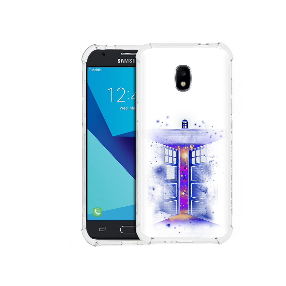 

Чехол MyPads Tocco для Samsung Galaxy J3 (2017) фиолетовый уголок абстракция, Прозрачный, Tocco