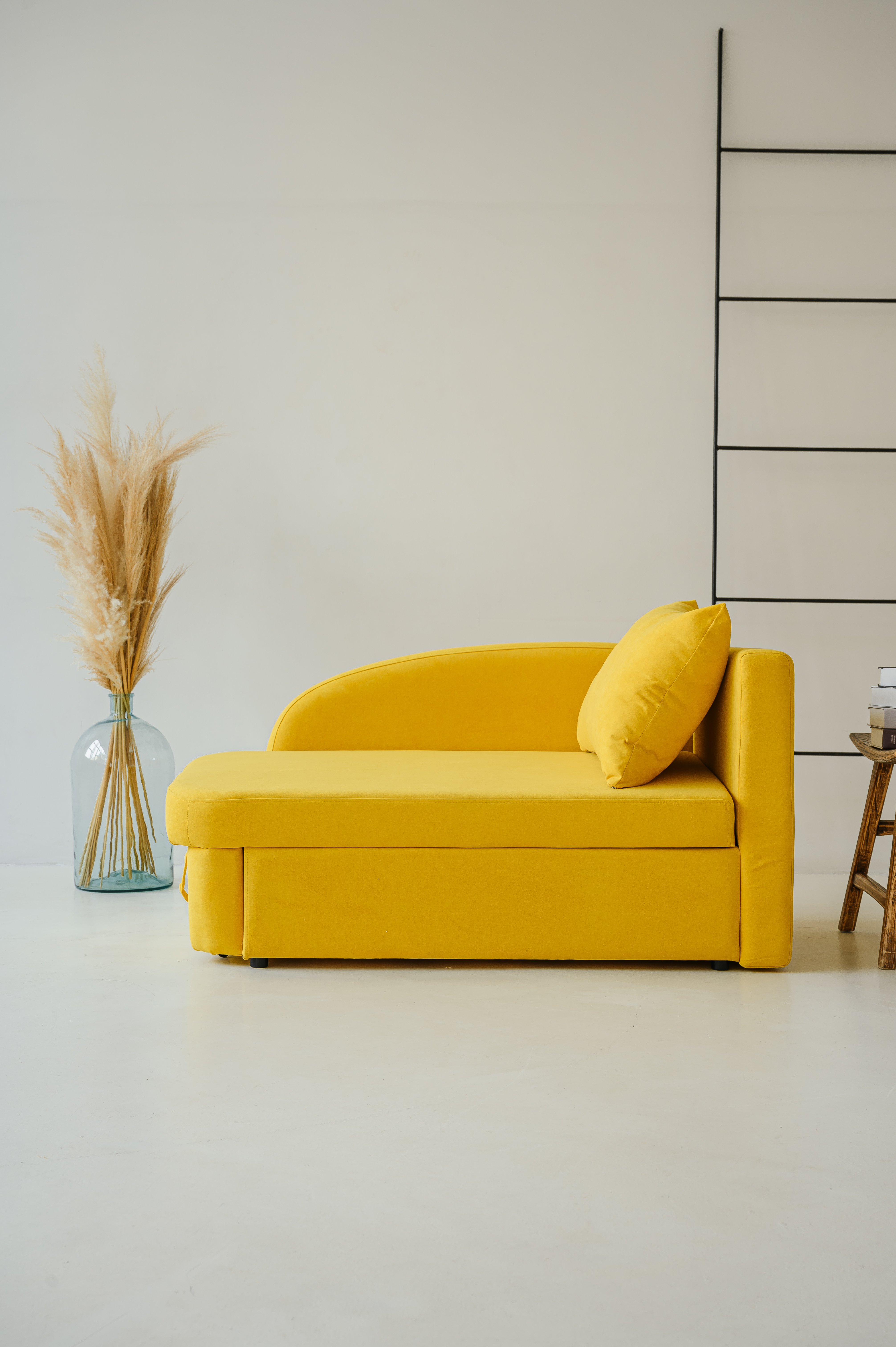 Диван-кровать BRENDOSS Тедди правая ориентация, желтый