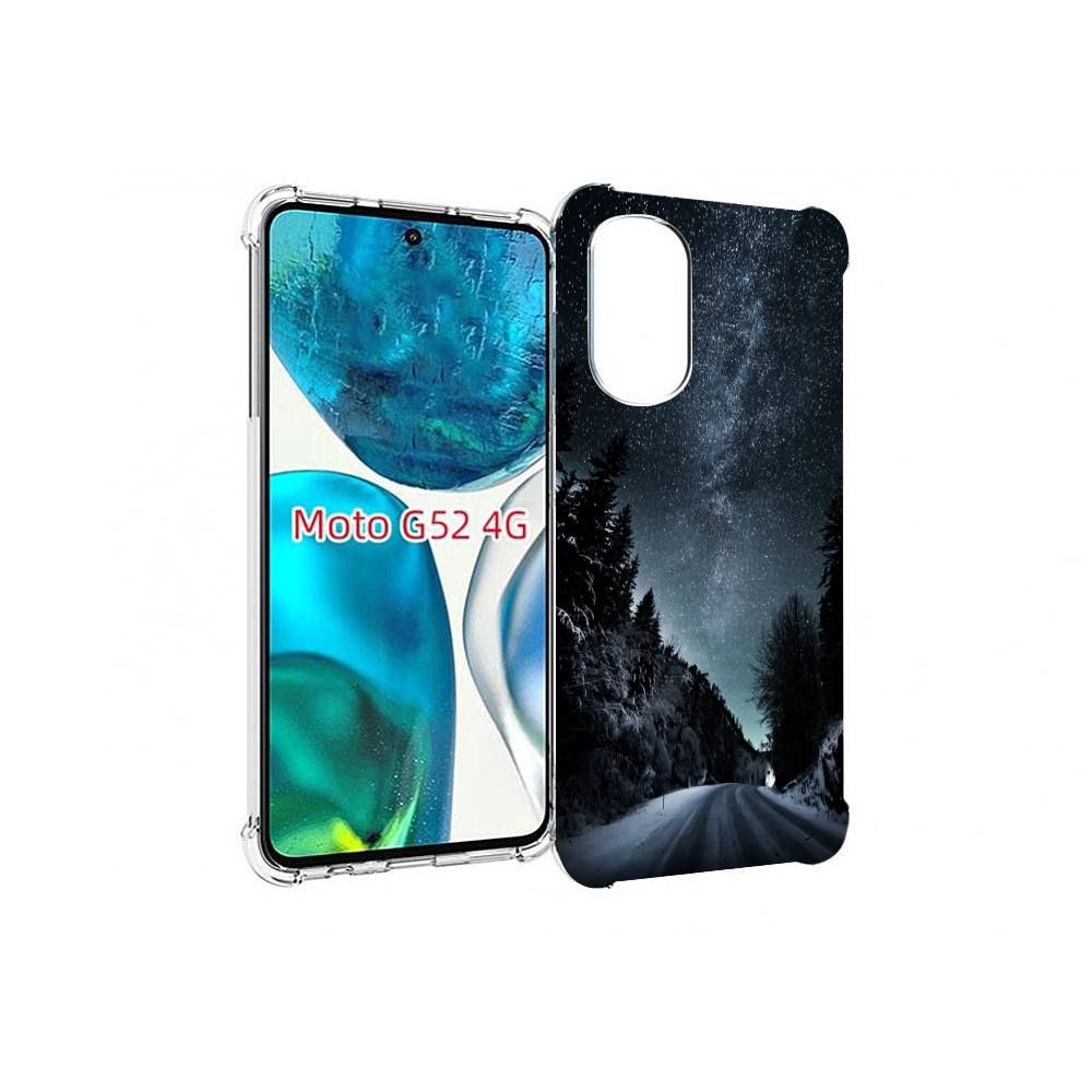 

Чехол MyPads Ночной-лес для Motorola Moto G82 / Moto G52, Прозрачный, Tocco