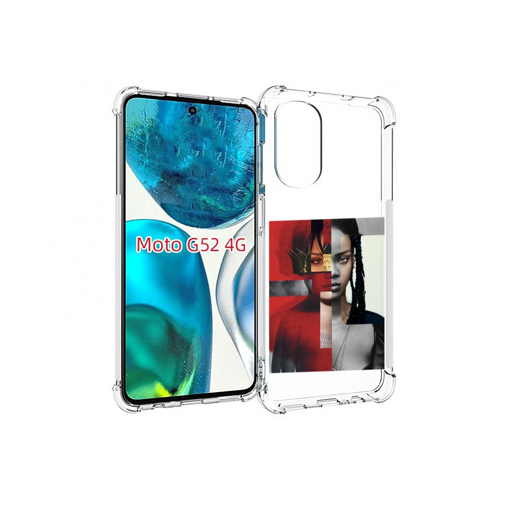 

Чехол MyPads Обложка-Рианна для Motorola Moto G82 / Moto G52, Прозрачный, Tocco