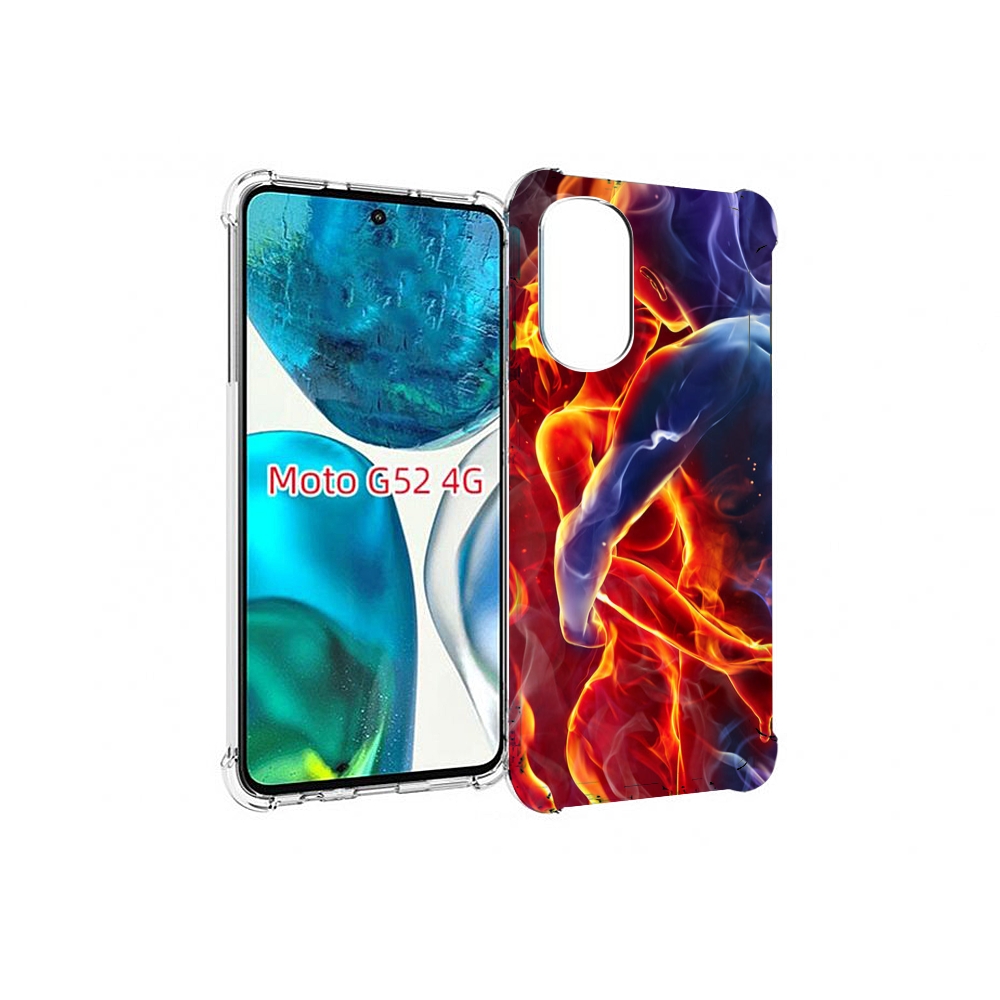 

Чехол MyPads Огонь-вода для Motorola Moto G82 / Moto G52, Прозрачный, Tocco