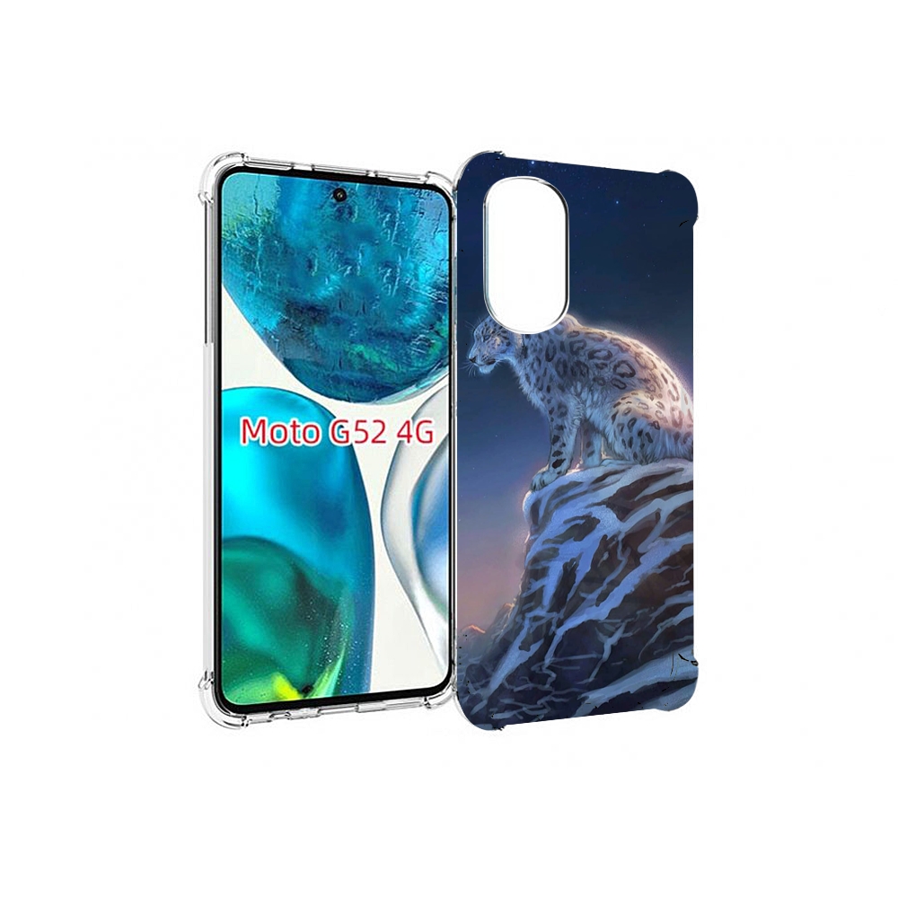 

Чехол MyPads Одинокий-Барс для Motorola Moto G82 / Moto G52, Прозрачный, Tocco