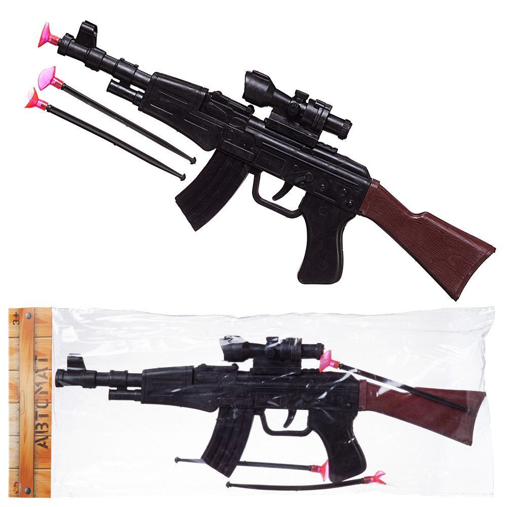 

Автомат игрушечный ABtoys Arsenal c 3 мягкими пулями ARS-319, Черный
