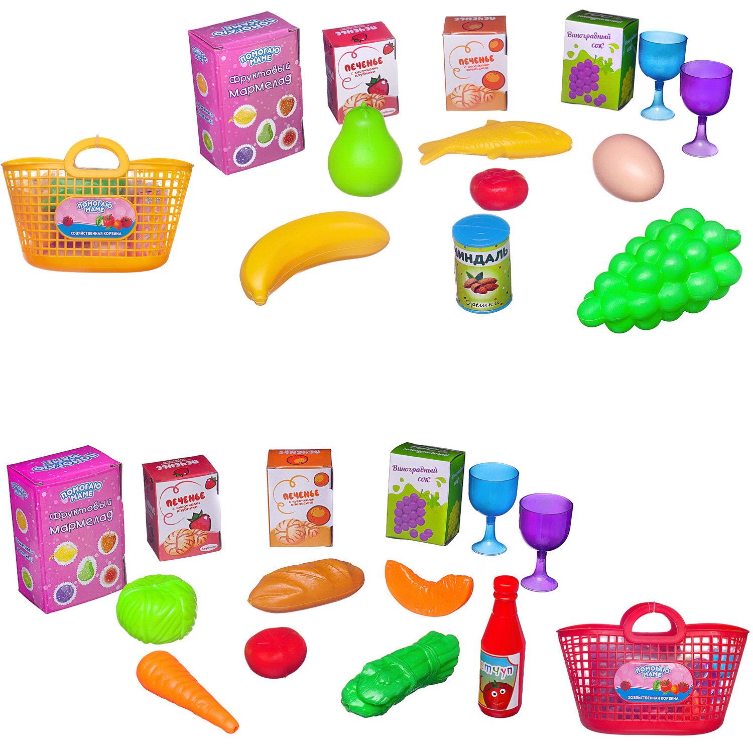 фото Игровой набор abtoys помогаю маме продукты в корзине 14 пр. pt-01601 junfa toys