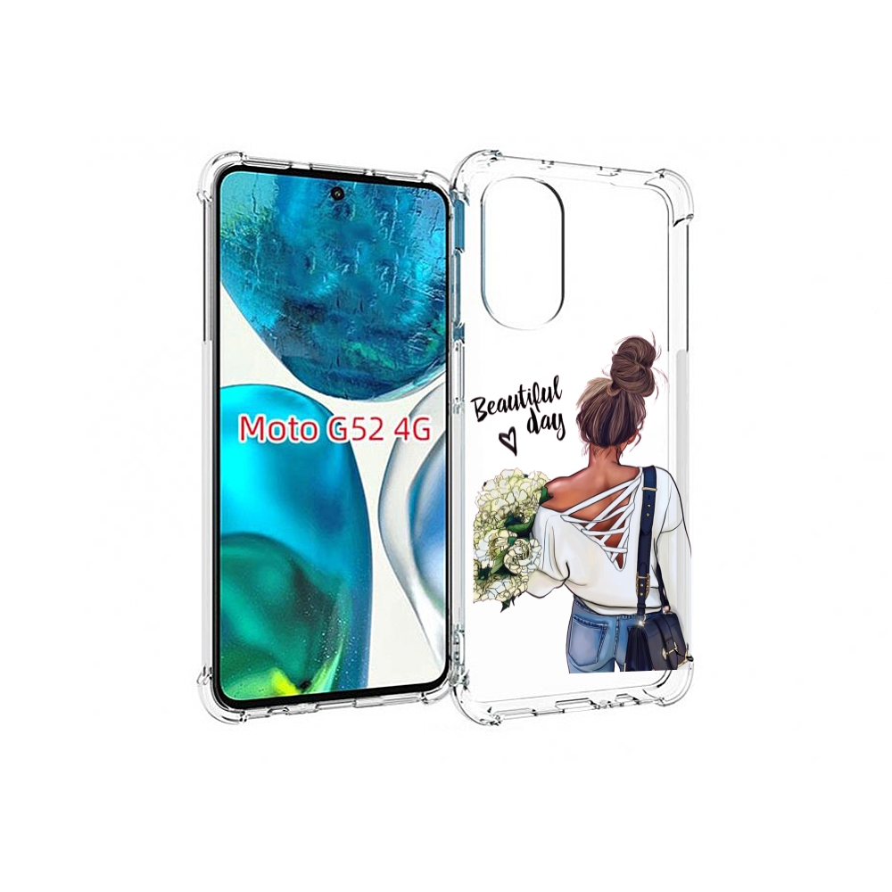 

Чехол MyPads Прекрасный-день для Motorola Moto G82 / Moto G52, Прозрачный, Tocco