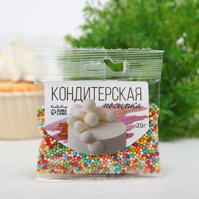 

Посыпка кондитерская КондиМир Бисер, 20 г