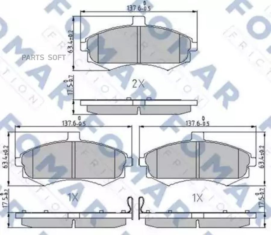 

Тормозные колодки FOMAR-FRICTION передние fo899581