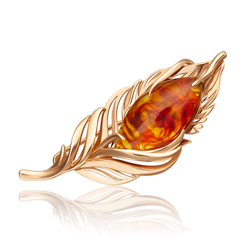 

Брошь из золота с янтарем PLATINA jewelry 04-0217-00-271-1110-46, 04-0217-00-271-1110-46