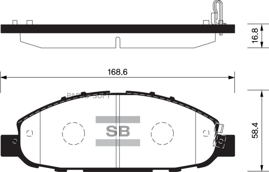 

Тормозные колодки Sangsin brake передние sp1447