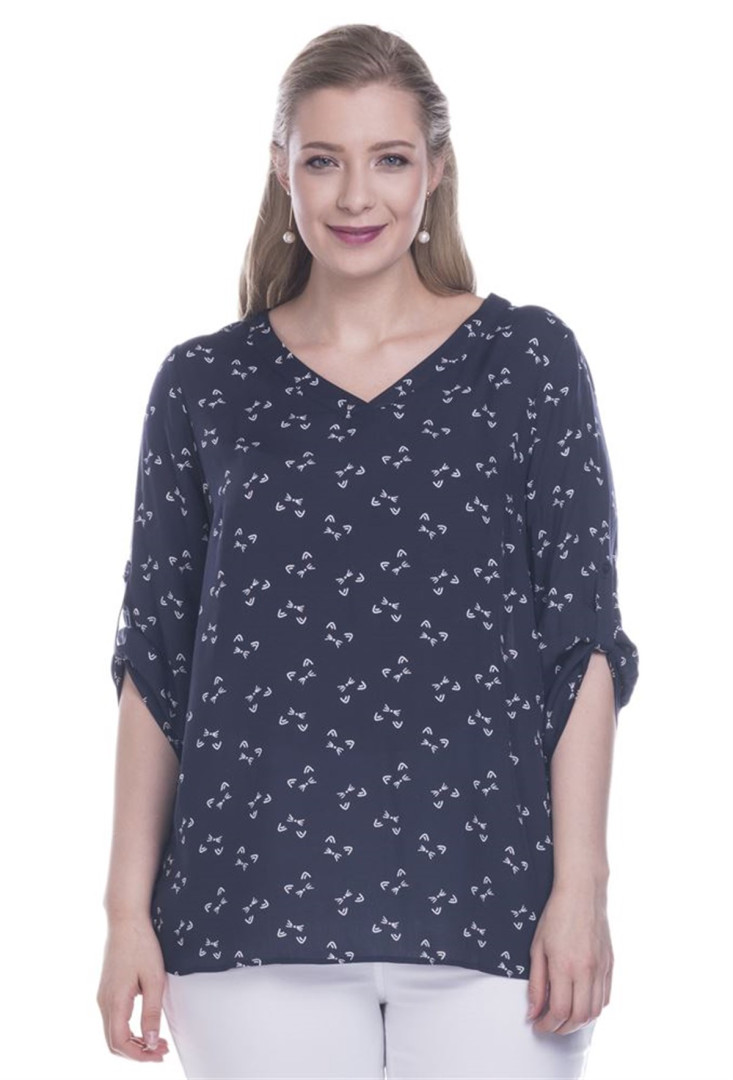 

Блуза женская Myline 104 синяя 48 EU (доставка из-за рубежа), 104
