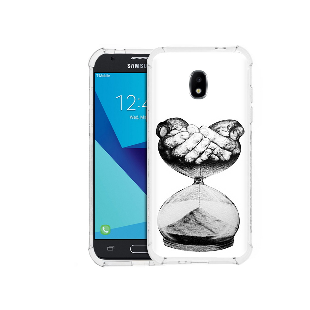 

Чехол MyPads Tocco для Samsung Galaxy J3 (2017) часы жизни черно белый (PT74067.575.669), Прозрачный, Tocco