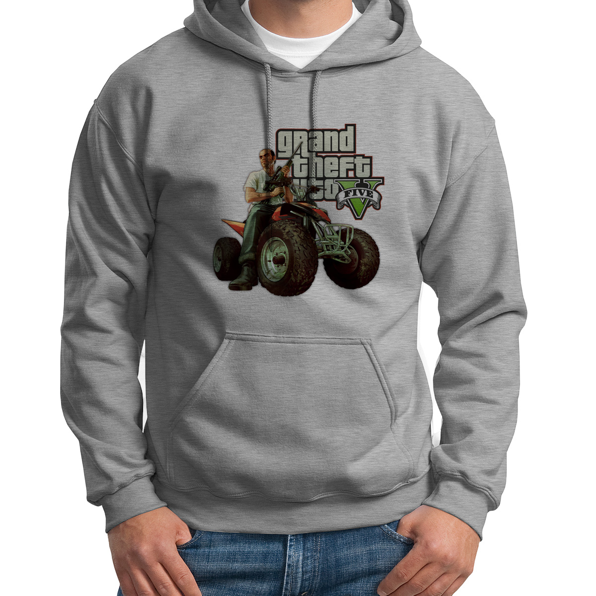 

Худи унисекс CoolPodarok Grand theft auto2 серое 42 RU, Серый, 2S015966