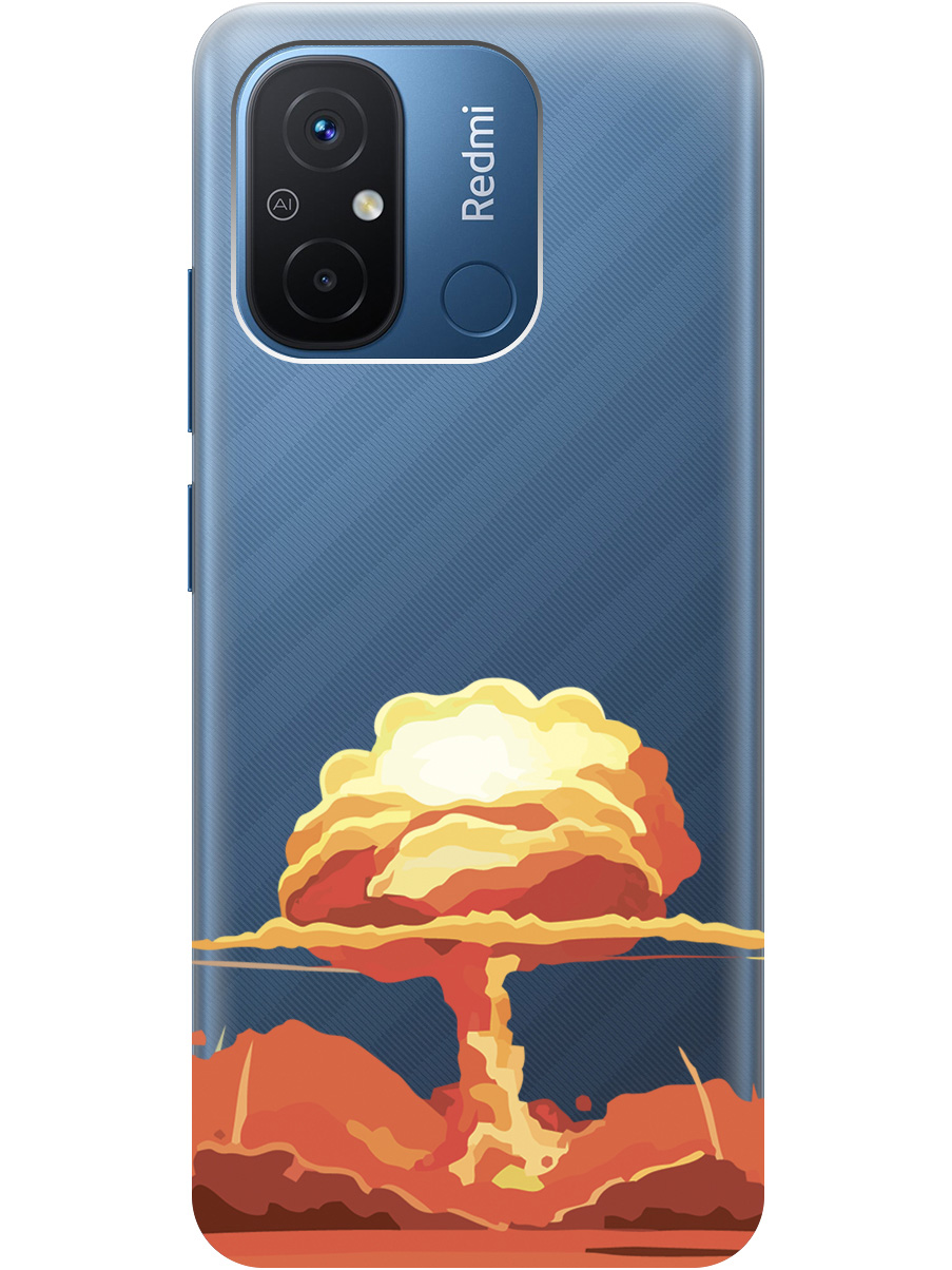 

Чехол на Redmi 12C силиконовый с принтом "Boom", Прозрачный;красный, 20001232