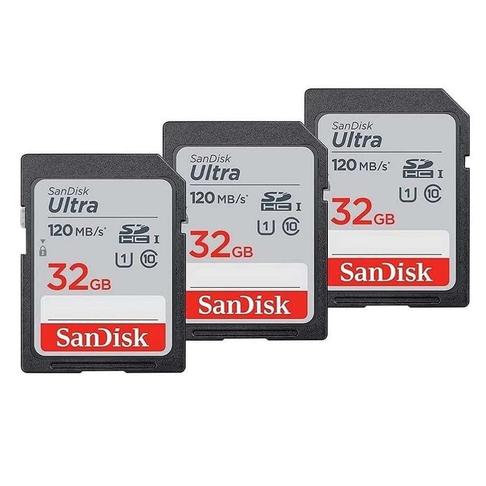 

Карта памяти SanDisk SDHC 32Гб Ultra Flash 3шт (SDSDUN4-032G-GN6IM), Ultra Flash 3шт