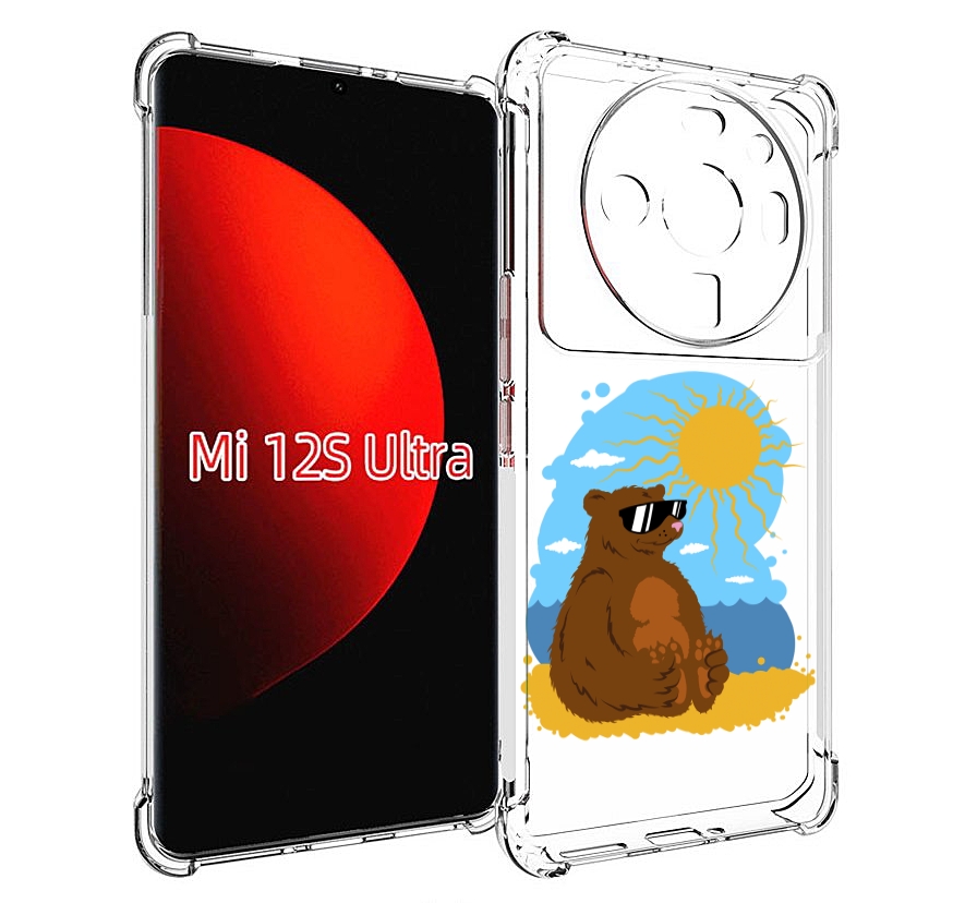 

Чехол MyPads медведь на чиле для Xiaomi 12S Ultra, Прозрачный, Tocco