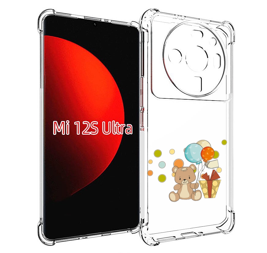 

Чехол MyPads медвеженок с подарком для Xiaomi 12S Ultra, Прозрачный, Tocco