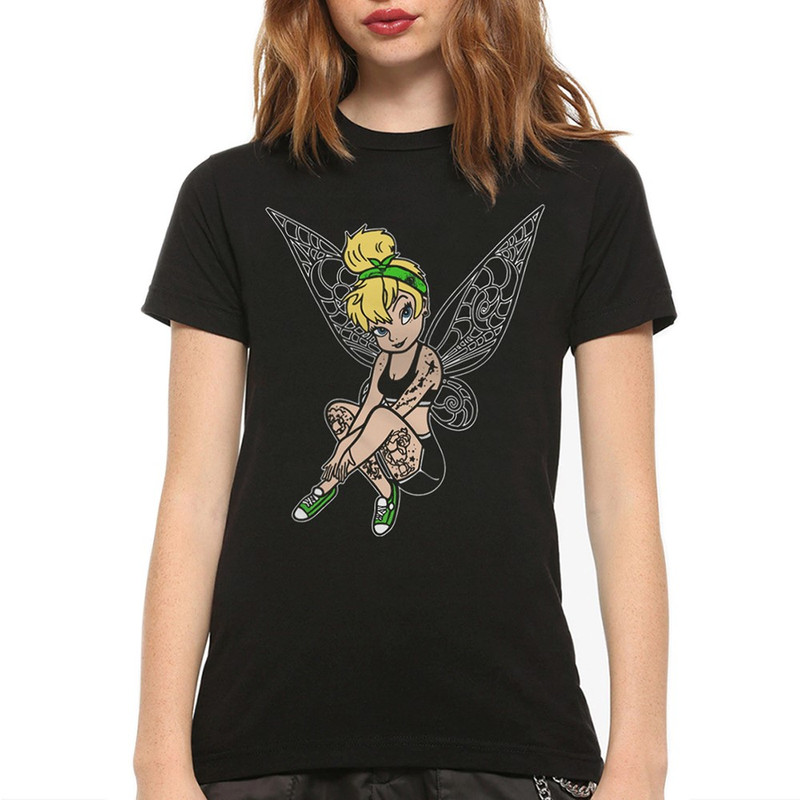 

Футболка женская Dream Shirts Рок Тинкер Белл Питер Пэн черная M, Черный, Рок Тинкер Белл Питер Пэн