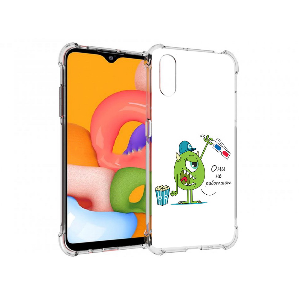 

Чехол MyPads Tocco для Samsung Galaxy A01 Очки не работают (PT144711.509.129), Прозрачный, Tocco