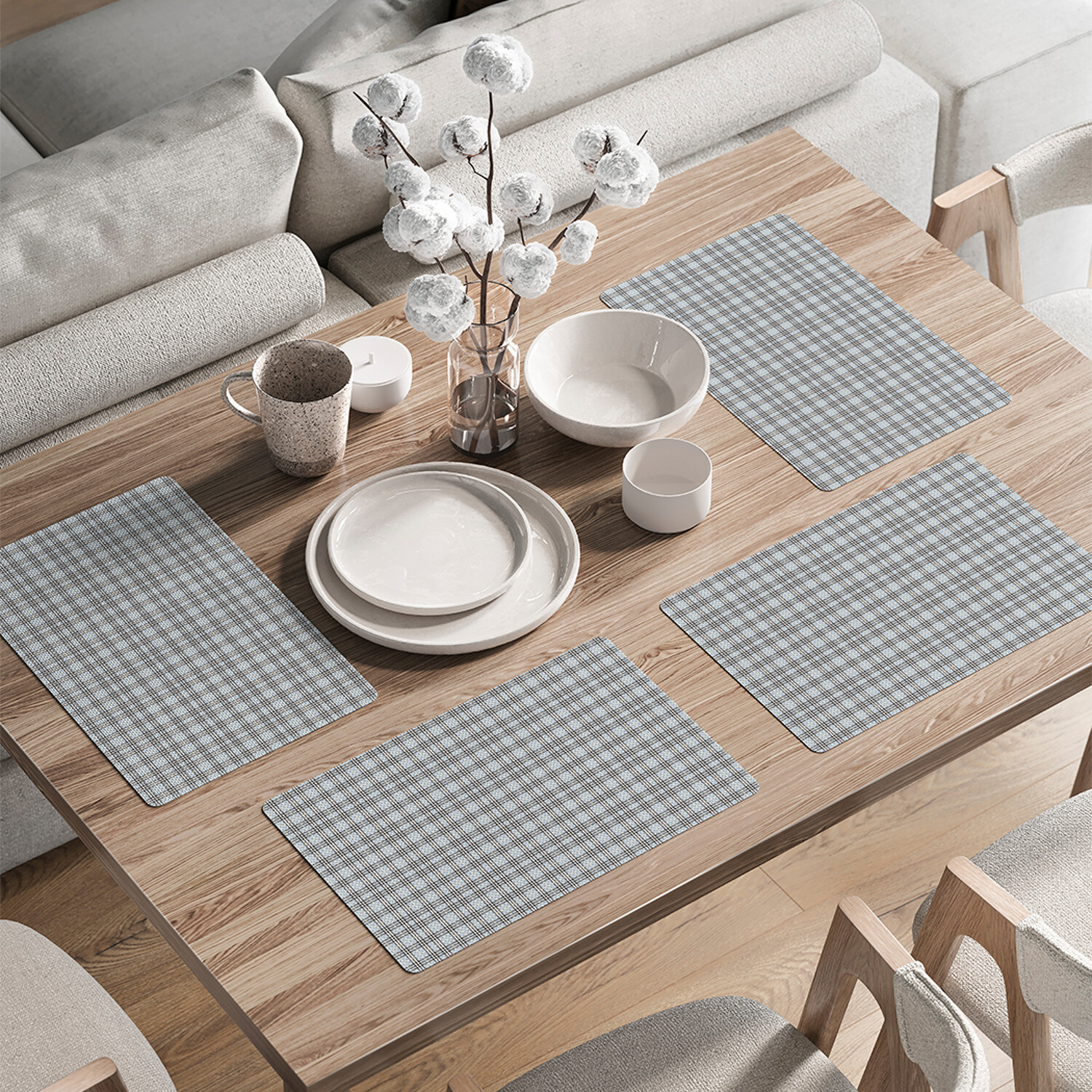 

Комплект тканевых салфеток JoyArty "Таттерсолл" для сервировки стола 46x30 см 4шт, Серый, Таттерсолл