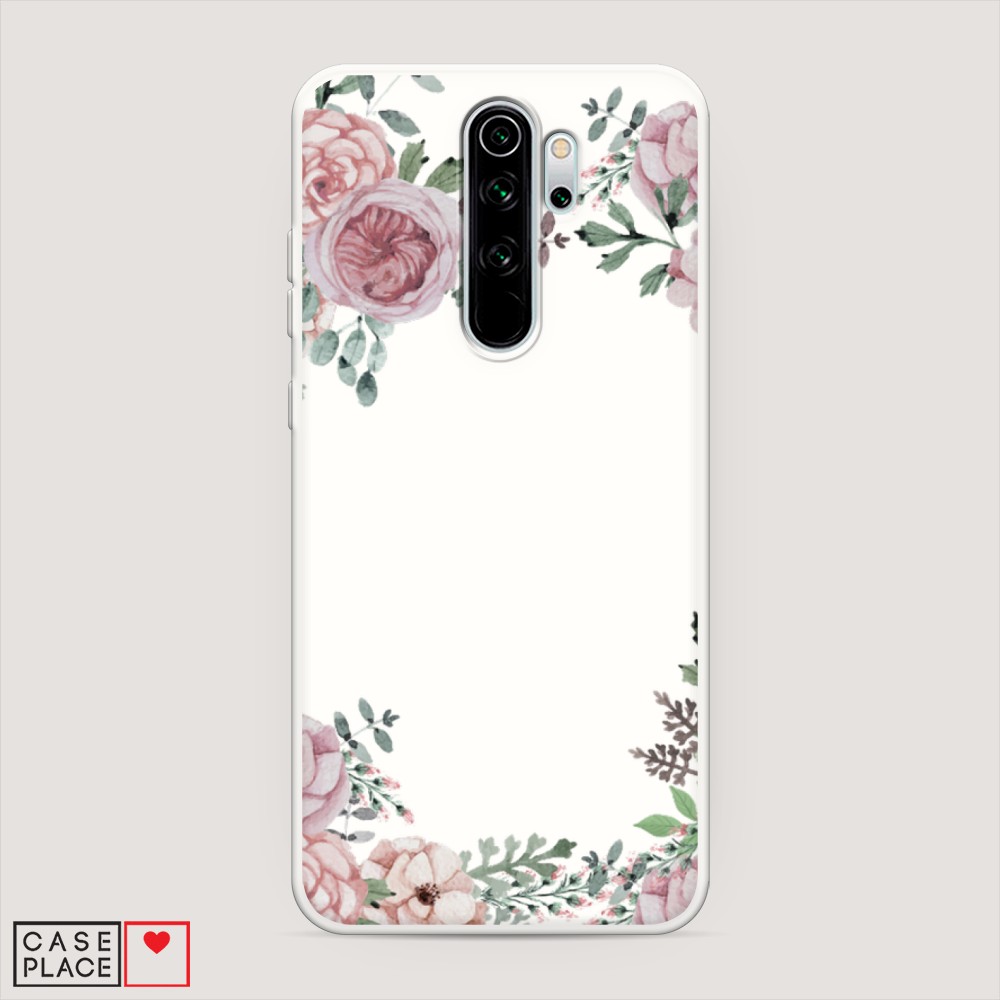 

Матовый силиконовый чехол "Нежные розы акварель" на Xiaomi Redmi Note 8 Pro