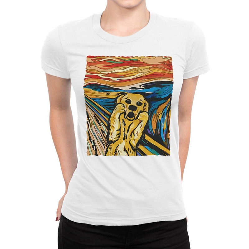 

Футболка женская Dream Shirts Крик Песика Эдвард Мунк белая XL, Белый, Крик Песика Эдвард Мунк