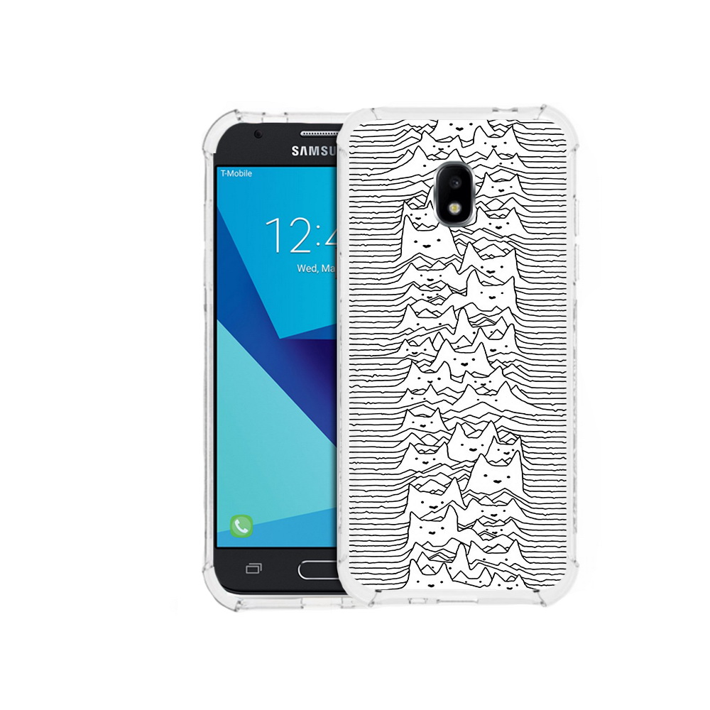 

Чехол MyPads Tocco для Samsung Galaxy J3 (2017) черно белые коты 3D (PT74067.575.682), Прозрачный, Tocco