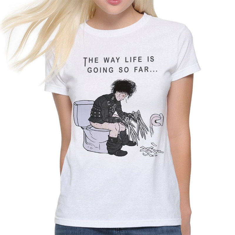 

Футболка женская Dream Shirts Эдвард Руки Ножницы The Way Life Is Going So Far белая XS, Эдвард Руки Ножницы The Way Life Is Going So Far
