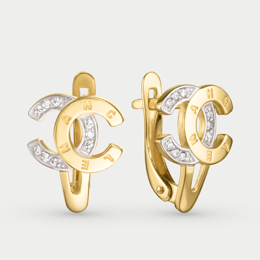

Серьги из желтого золота Соул л2130303, фианит, л2130303
