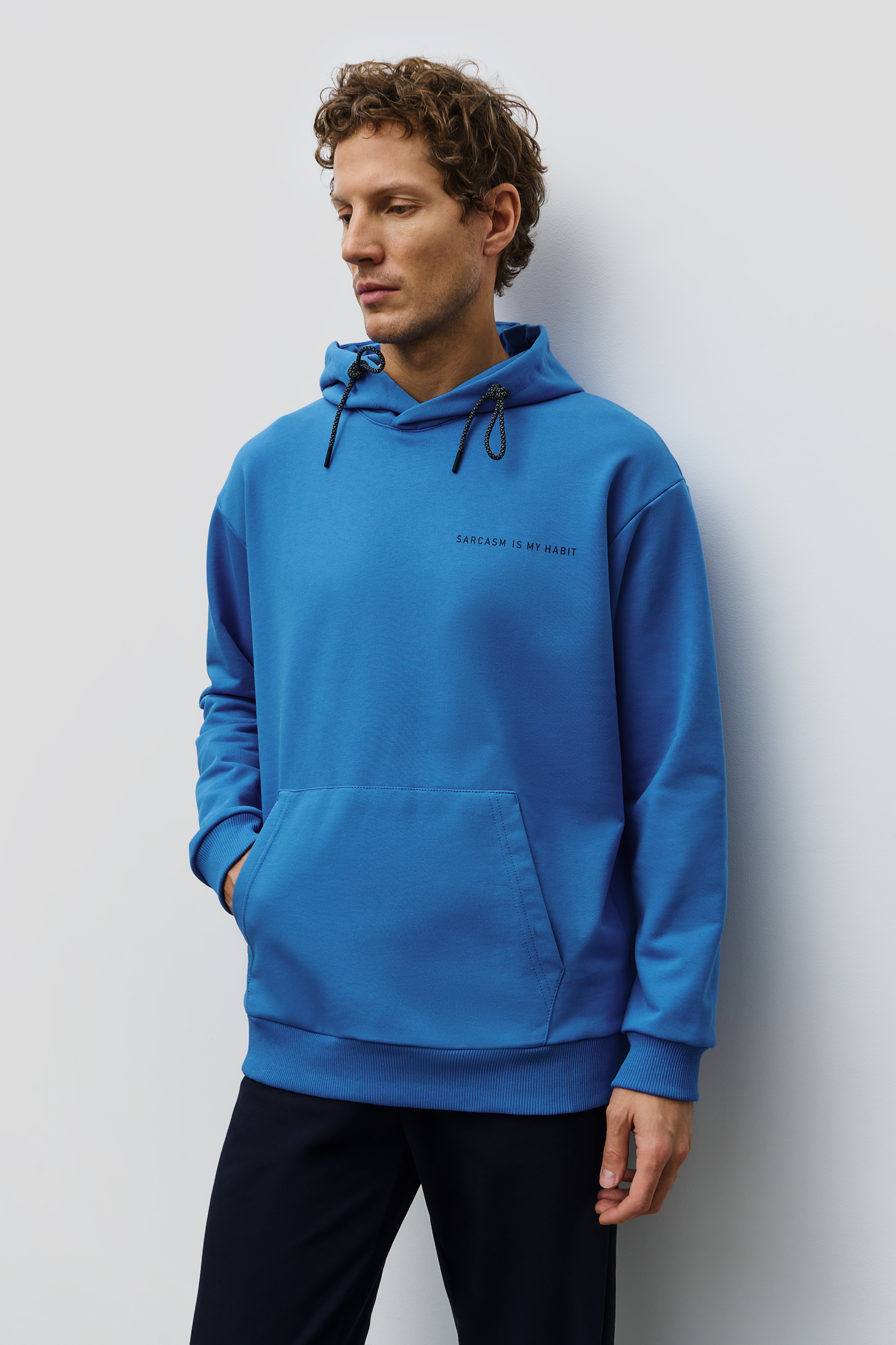 

Худи мужское Baon B6122014 синее 2XL, Синий, B6122014