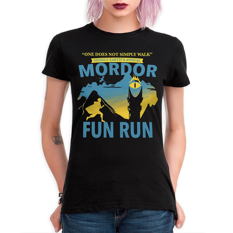 

Футболка женская Dream Shirts Mordor Fun Run Властелин Колец Lord of the rings черная 3XL, Mordor Fun Run Властелин Колец Lord of the rings