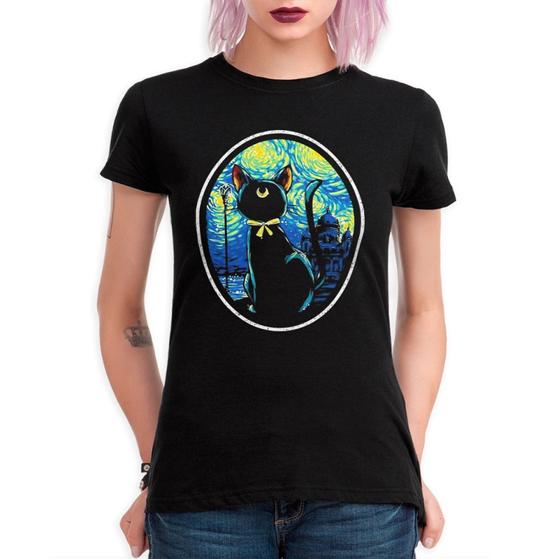 

Футболка женская Dream Shirts Котик Сейлор Мун Звездная Ночь черная 2XL, Черный, Котик Сейлор Мун Звездная Ночь