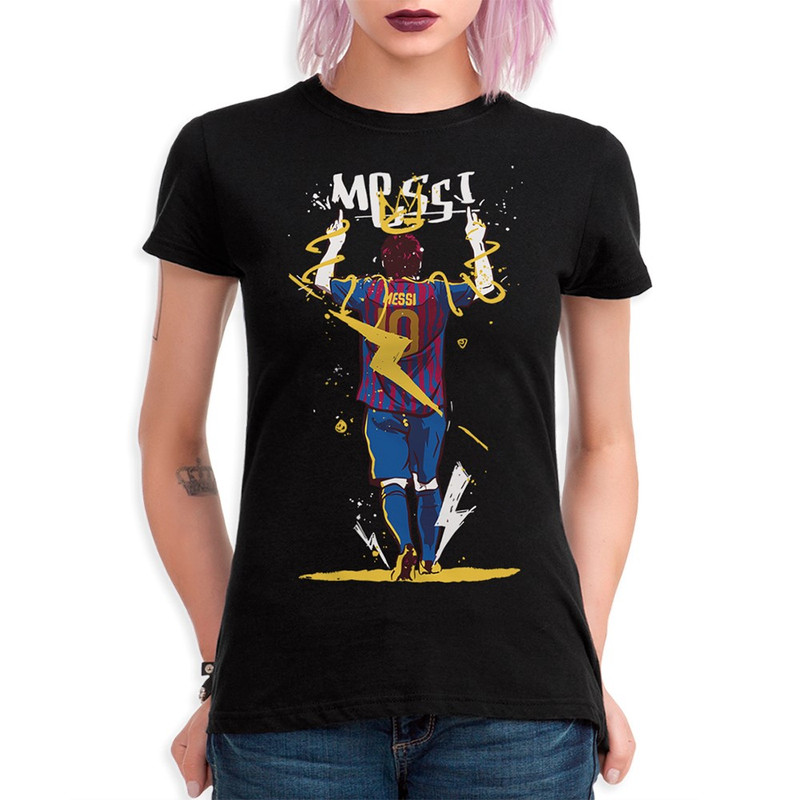 

Футболка женская Dream Shirts Лионель Месси черная M, Лионель Месси
