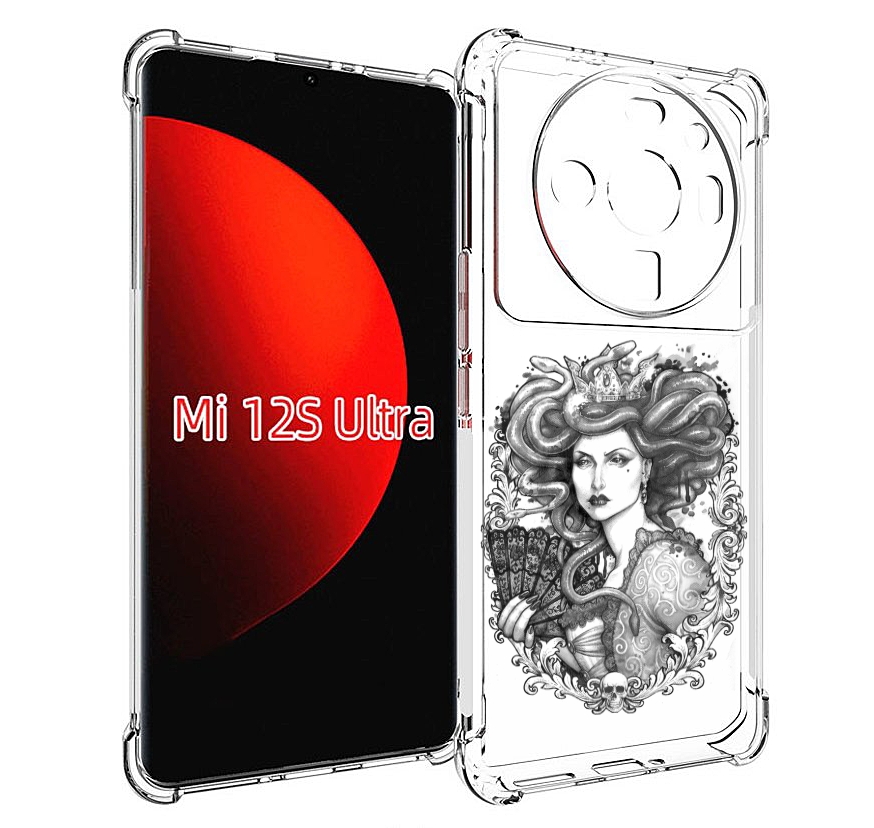 

Чехол MyPads медуза черно белый для Xiaomi 12S Ultra, Прозрачный, Tocco