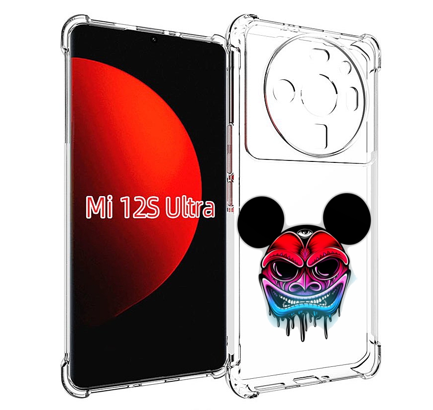 

Чехол MyPads микки в маске для Xiaomi 12S Ultra, Прозрачный, Tocco