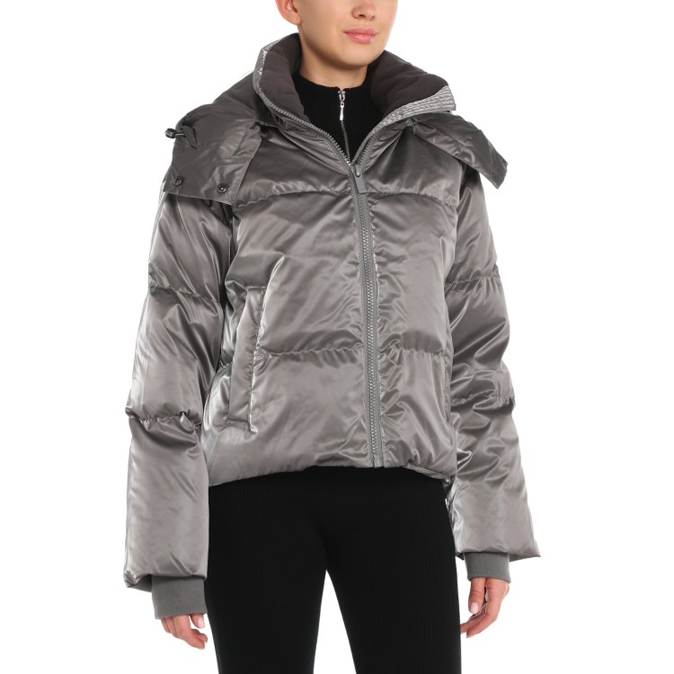 

Пуховик женский Maison David MLY010 серый XS, MLY010